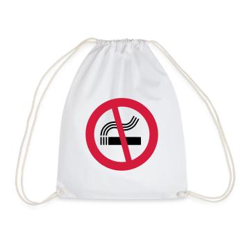 No Smoking - Drawstring Bag - white - Front
