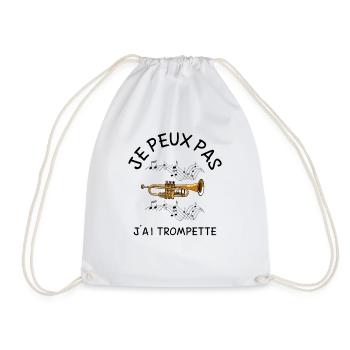 Je Peux Pas J'ai Trompette - Sac de sport léger - blanc - Devant