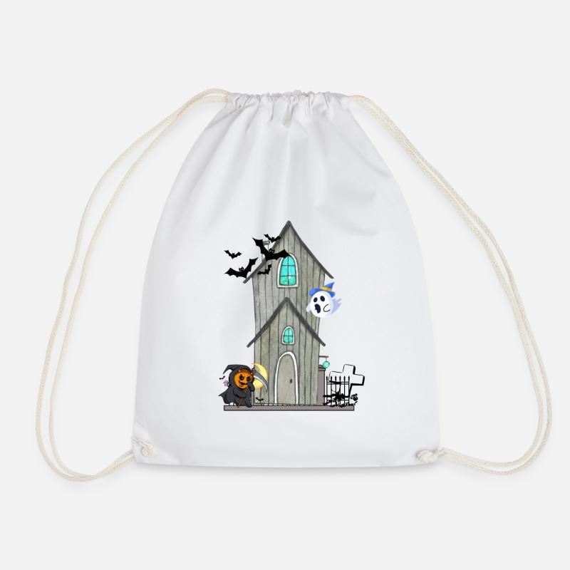 Halloween Spukhaus - Turnbeutel - Weiß