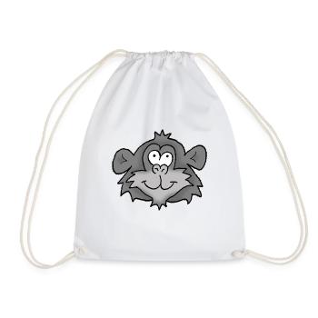 Chimpanzee 2 - Drawstring Bag - white - Front