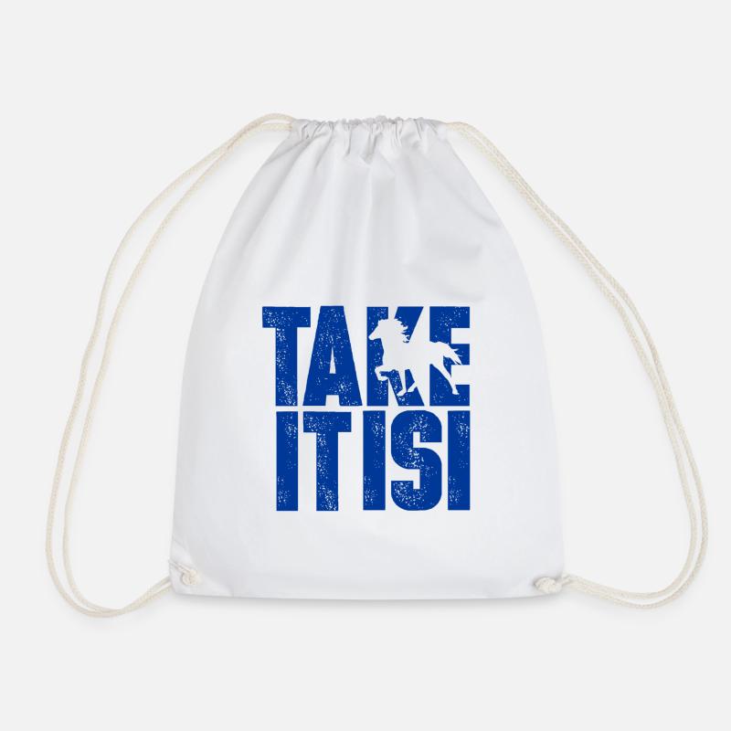 Islandpferd Isländer Take it isi Reiten Geschenk - Turnbeutel - Weiß