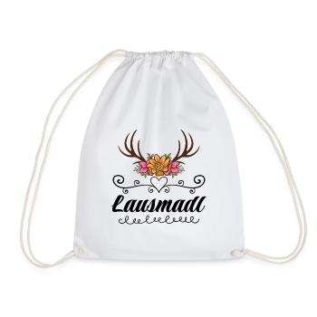 Lausmadl | Trachten Mode Dirndl - Turnbeutel - Weiß - Vorne