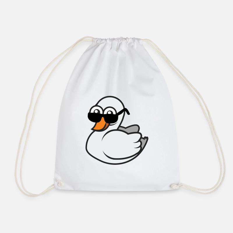 Coole Ente mit Sonnenbrille - Turnbeutel - Weiß