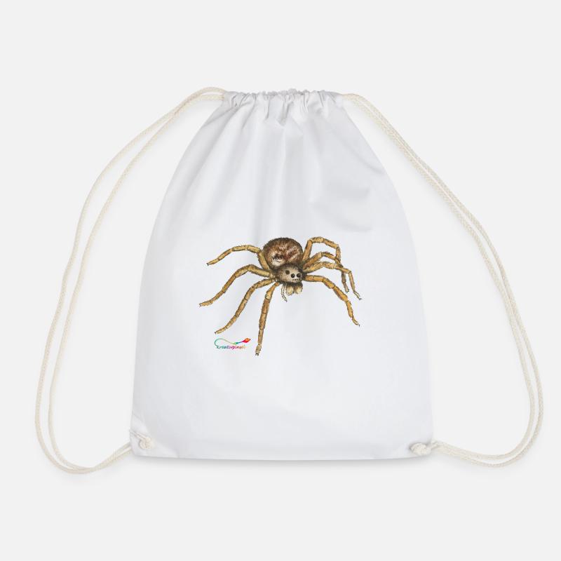 Araignée-loup, une araignée indigène - Sac de sport léger - blanc