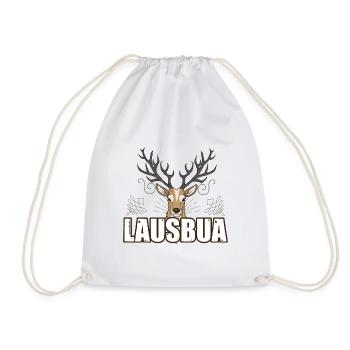 Lausbua Hirsch Lederhosen - Turnbeutel - Weiß - Vorne