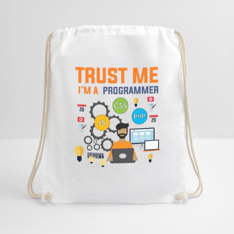 Programmer developer computer scientist gift Drawstring Bag