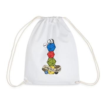 collecteur de dés stylo et papier - Sac de sport léger - blanc - Devant