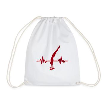 Heartbeat diver - water sports athlete - Drawstring Bag - white - Front
