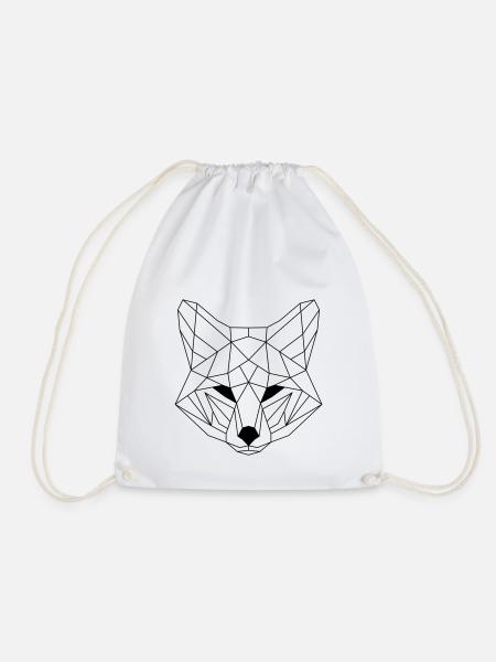 Fox geometric - Turnbeutel - Weiß