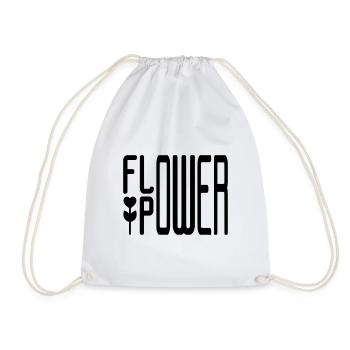 FLOWER POWER - Sac de sport léger - blanc - Devant