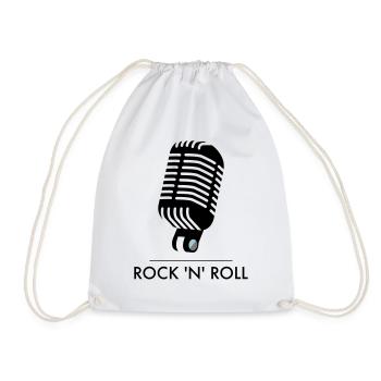 Old School Mic - Rock 'n' Roll - Sac de sport léger - blanc - Devant