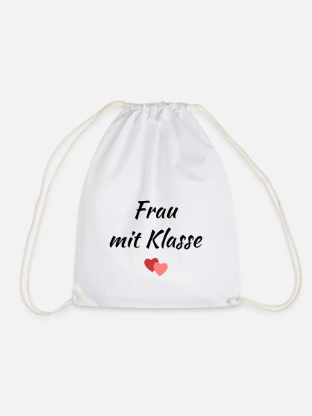 Lehrerin – Frau mit Klasse - Turnbeutel - Weiß
