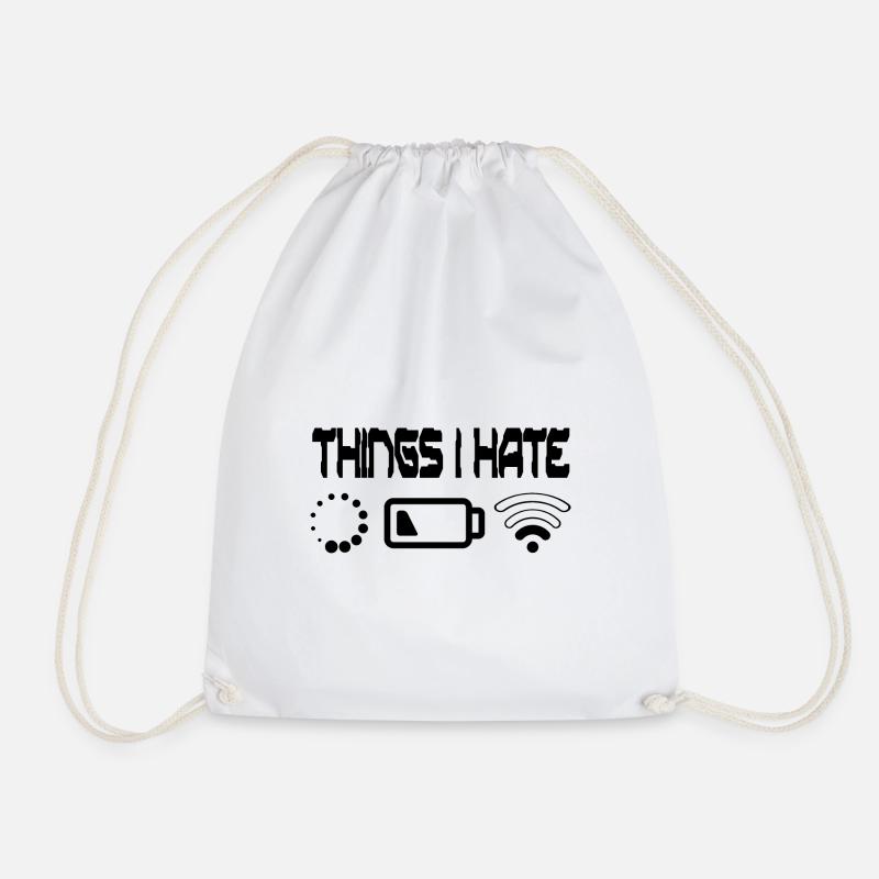 Things I Hate Programmer Outfit Gamer Fun Gift - Turnbeutel - Weiß