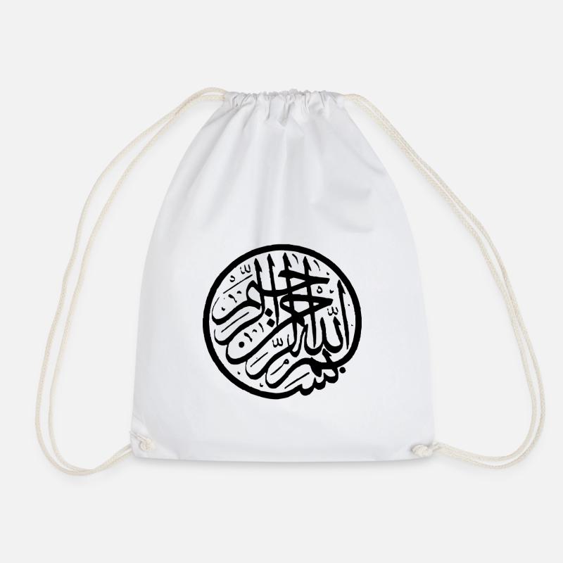 Art Arabe - Drawstring Bag - white