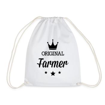 Original three star deluxe farmer - Drawstring Bag - white - Front