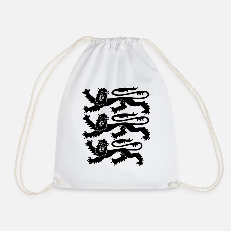 England Three Lions - Drawstring Bag - white
