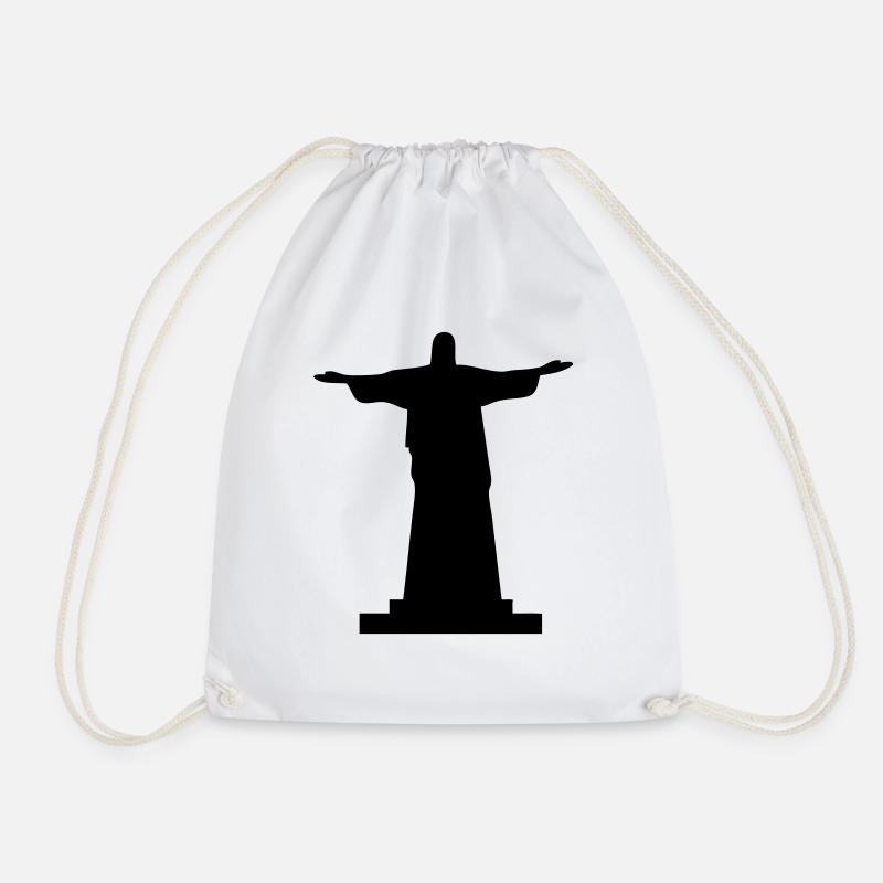 jesus christ - Drawstring Bag - white