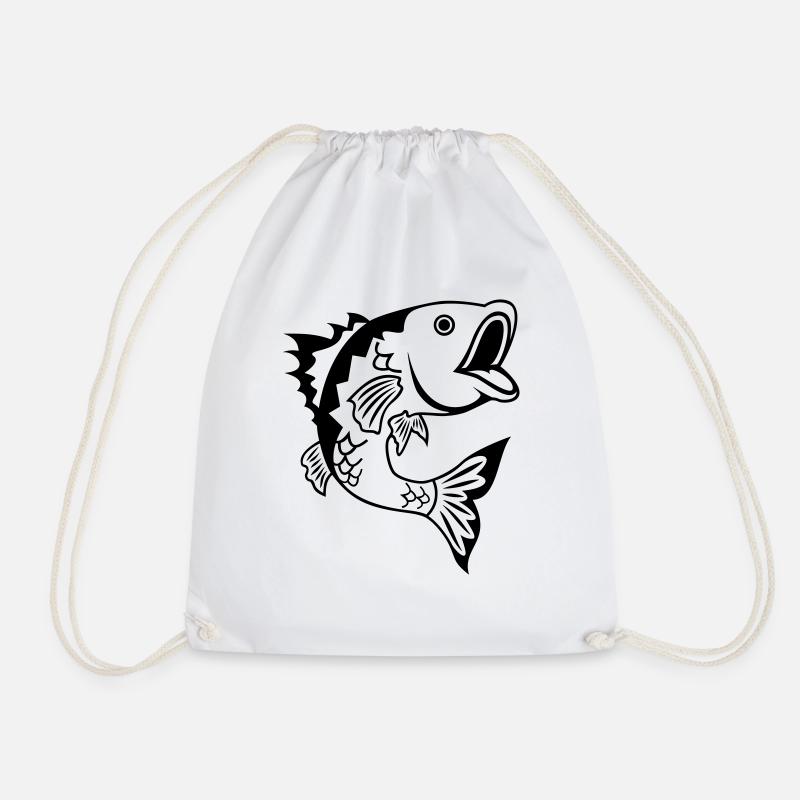 Fisch - Turnbeutel - Weiß