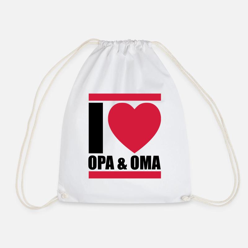 i love oma & opa - Turnbeutel - Weiß