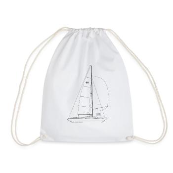 Graphique d'un bateau H sur les chemises et les tasses - Sac de sport léger - blanc - Devant
