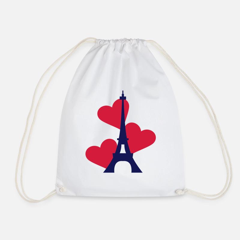 Love Eiffeltoren / Eiffeltower / Tour Eiffel - Turnbeutel - Weiß