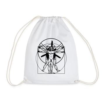 Leonardo da Vinci Vitruvian PPG Man - Turnbeutel - Weiß - Vorne