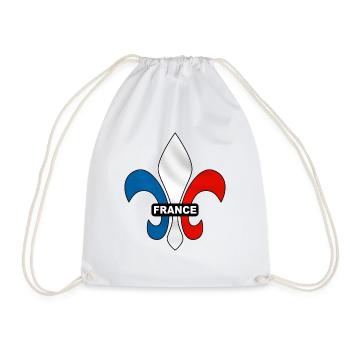 france - fleur de lys - Sac de sport léger - blanc - Devant