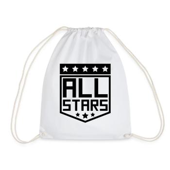 Allstars Wappen Rang Abzeichen - Turnbeutel - Weiß - Vorne