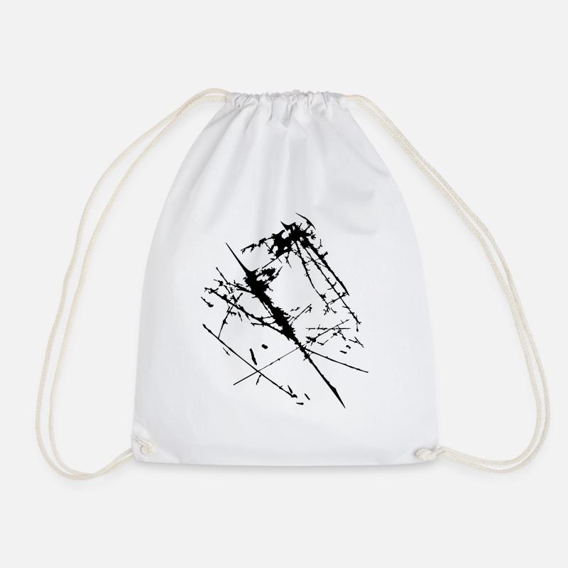 Scratches cracks Scratched - Drawstring Bag - white