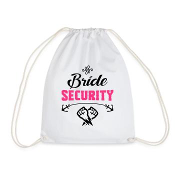bride security design - Turnbeutel - Weiß - Vorne