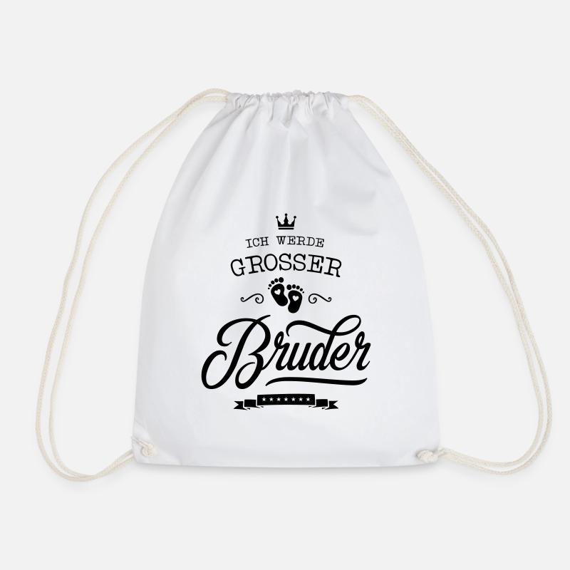 ich werde grosser bruder design - Turnbeutel - Weiß