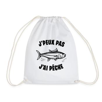 J'peux pas j'ai pêche - Sac de sport léger - blanc - Devant