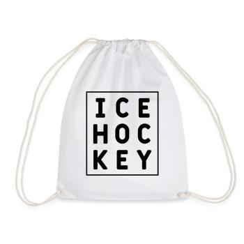 Hockey sur glace - Ice Hockey - Drawstring Bag - white - Front
