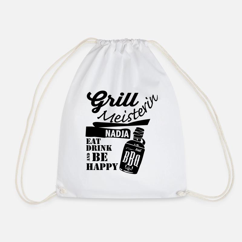 Grill master Nadja - Drawstring Bag - white