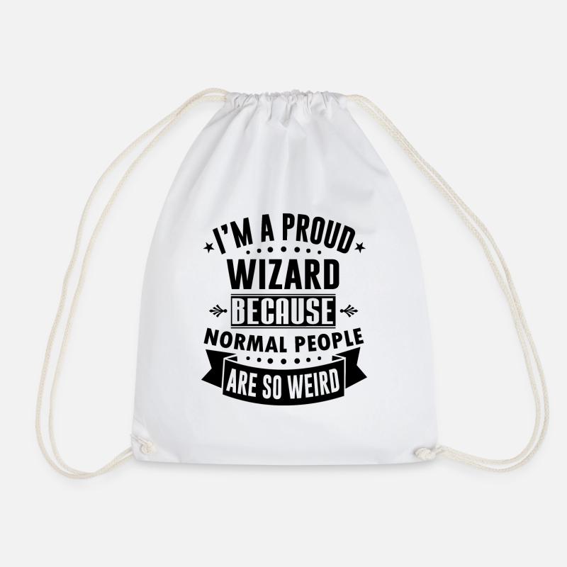 WIZARD - Drawstring Bag - white