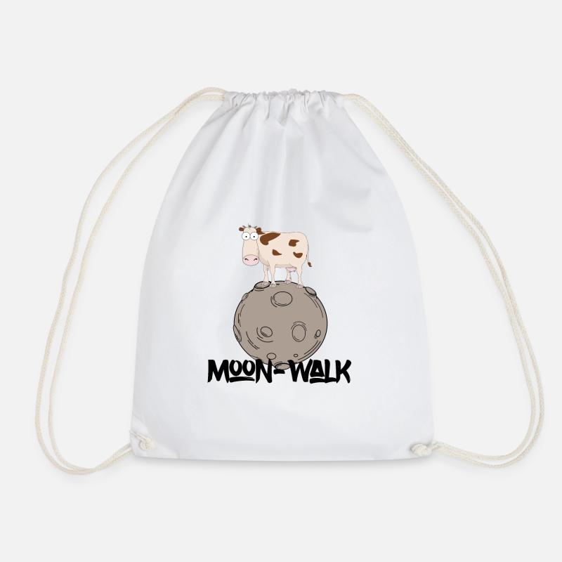 Moonwalk - Drawstring Bag - white
