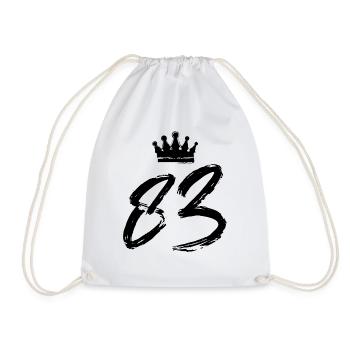 83 Couronne numérique - Sac de sport léger - blanc - Devant