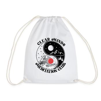 Clear Minds Meditation Club - Drawstring Bag - white - Front