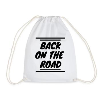 Back on the Road - Drawstring Bag - white - Front