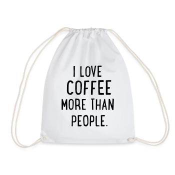 Kaffee - Turnbeutel - Weiß - Vorne