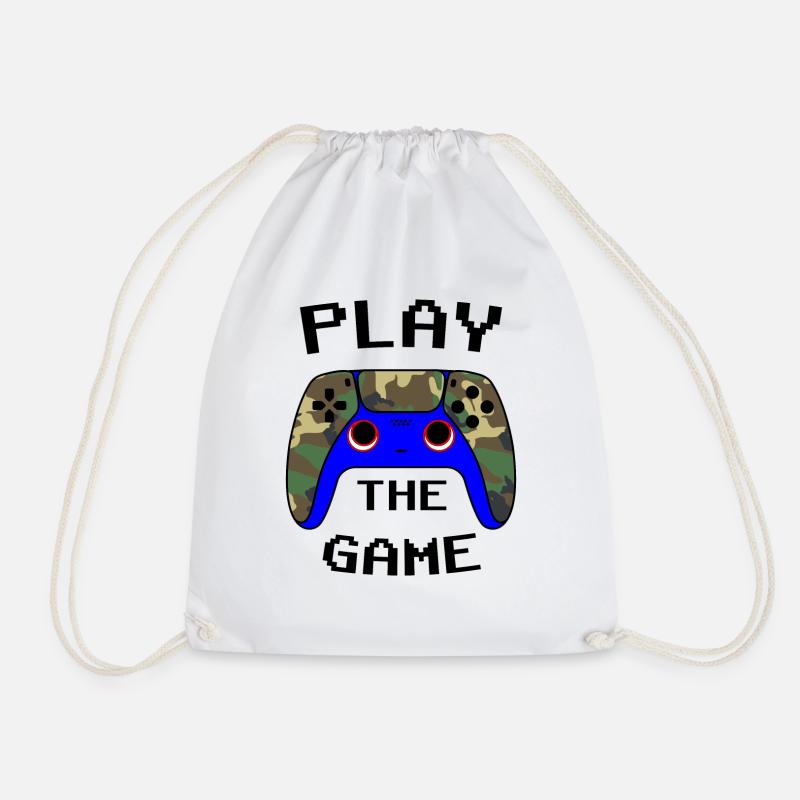 Controller Camo - Drawstring Bag - white