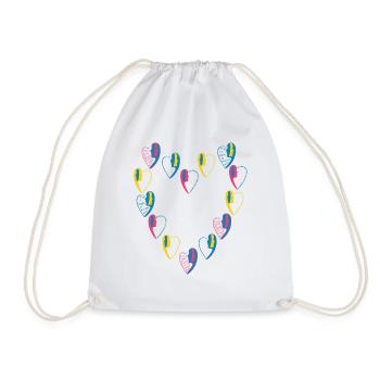 coeur numéro3 - Sac de sport léger - blanc - Devant