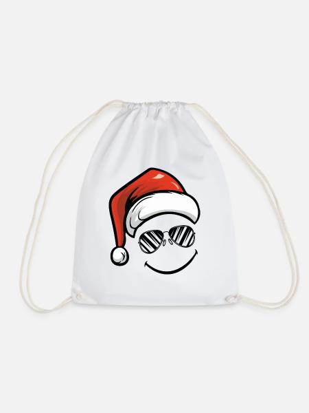 Smileface Nikolaus - Turnbeutel - Weiß