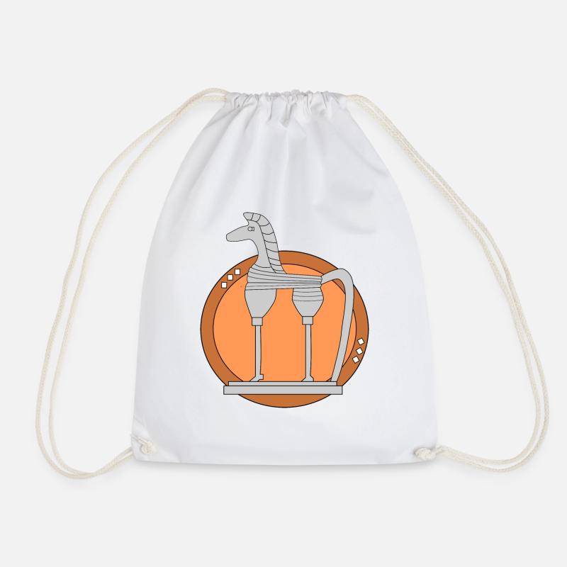 Etruscan Horse - Drawstring Bag - white