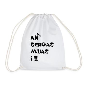 An Schoas muas i - Turnbeutel - Weiß - Vorne