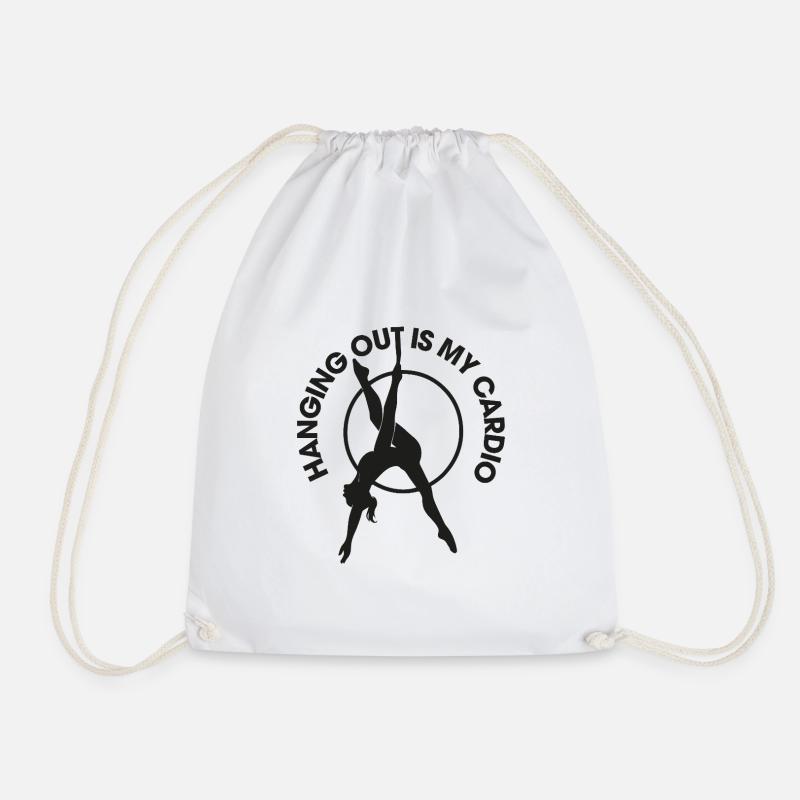Aerial Hoop - Drawstring Bag - white