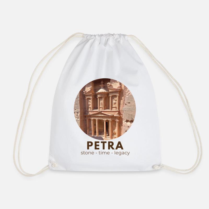Petra Treasure House 3 - Drawstring Bag - white