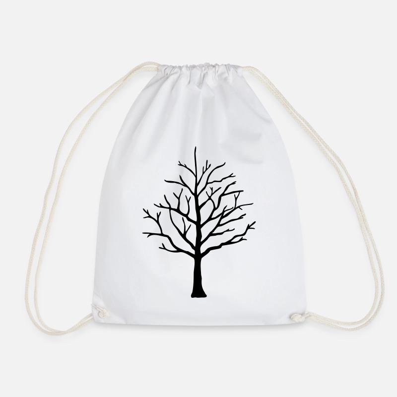 Tree - Drawstring Bag - white