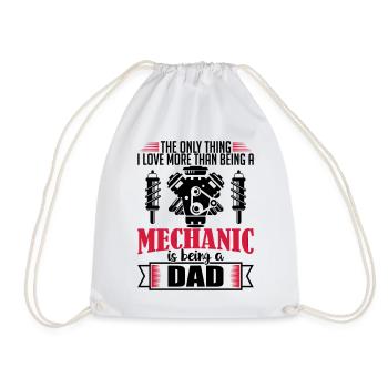 Papa mécanicien - cadeau de jour de père drôle - Sac de sport léger - blanc - Devant