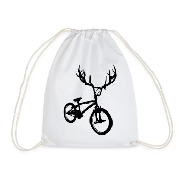 Wild bmx - Drawstring Bag - white - Front